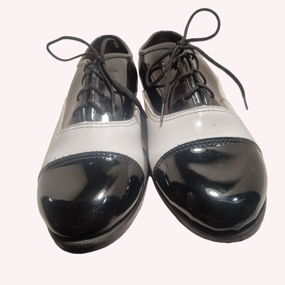 Gateway Formal Footwear Spectators Shoes 8 Men's Retro Rockabilly Shiny Tux USA - Picture 2 of 12